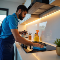 Hob deep cleaning